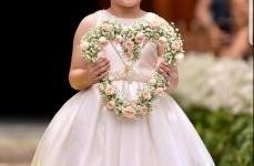 Coroinha de flores de egípcio e mini rosas para porta aliança, pra casamento