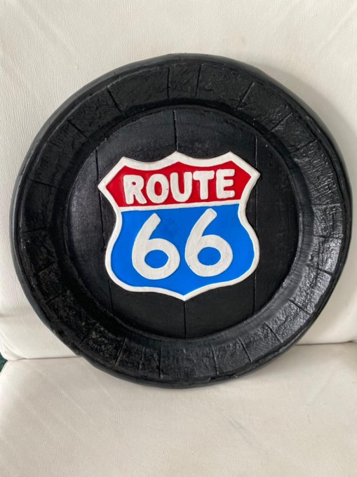 Tampa em gesso da famosa Route 66 para decoração de paredes